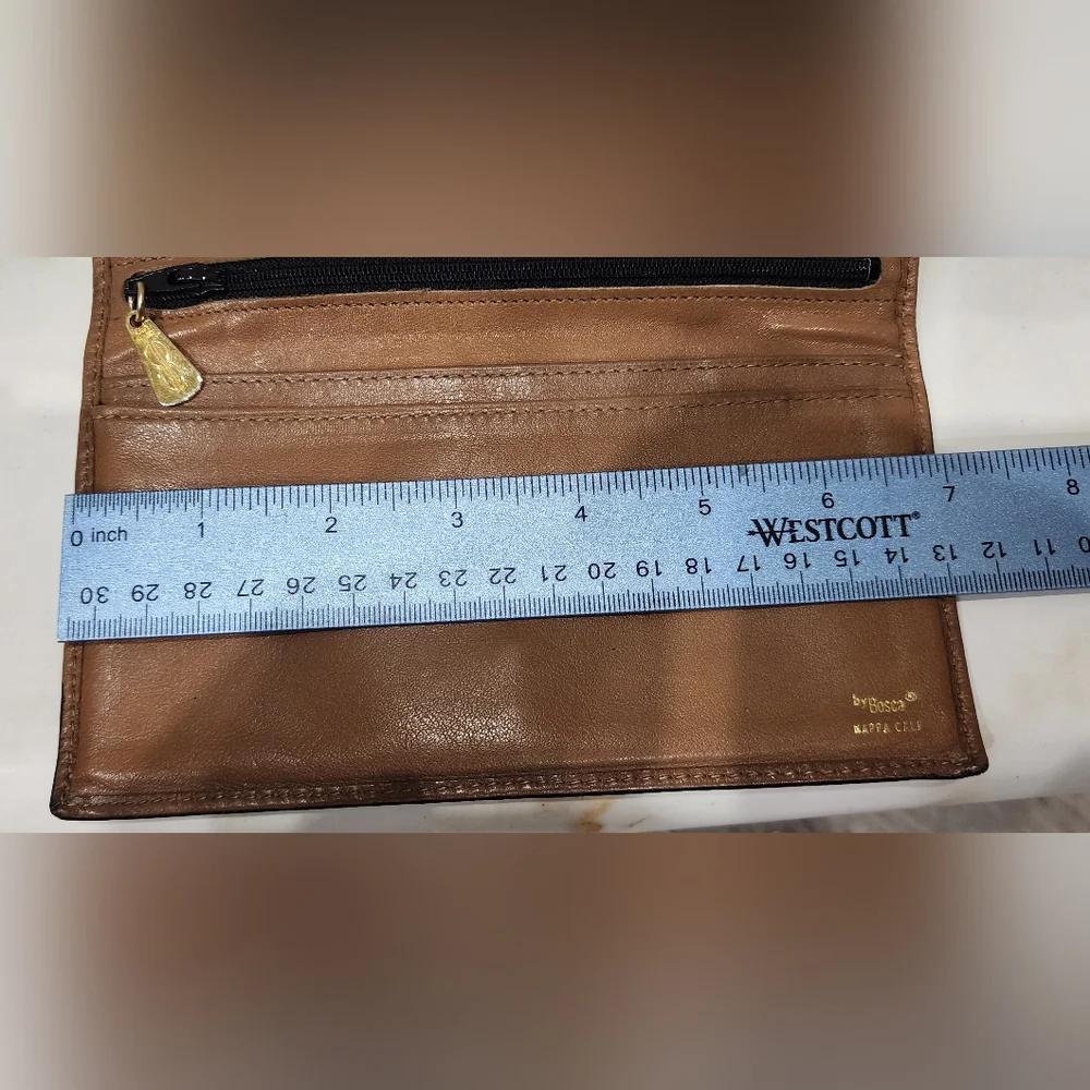 Bosca Vintage‎ Leather French Purse Long Wallet